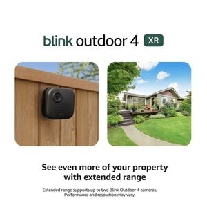 Blink Outdoor 4 XR 2 Camera System with Extended 400ft Security Coverage, NEW